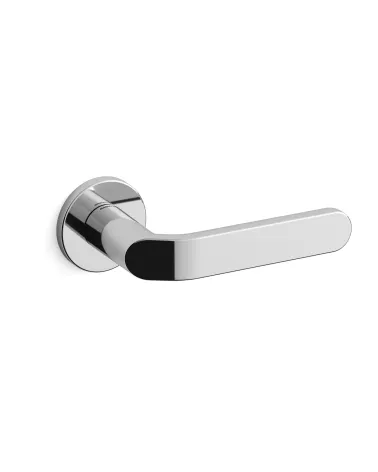 Polished chrome door handle Mandelli Callas designer handle