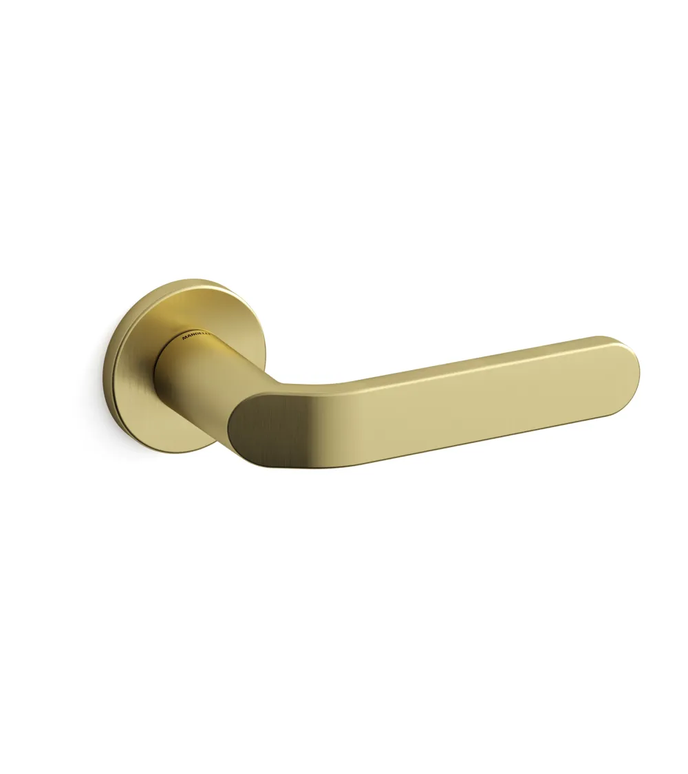 Matt gold door handle Mandelli Callas designer handle