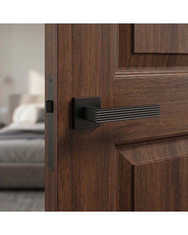 Black Door Handle on square rose - FELICE Model
