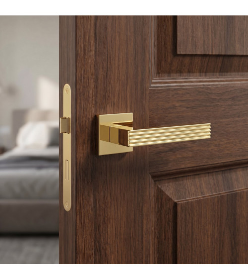 Felice polished gold door handle design handle