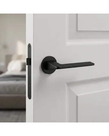 Black Door Handle on Round Rose – VAVA Model