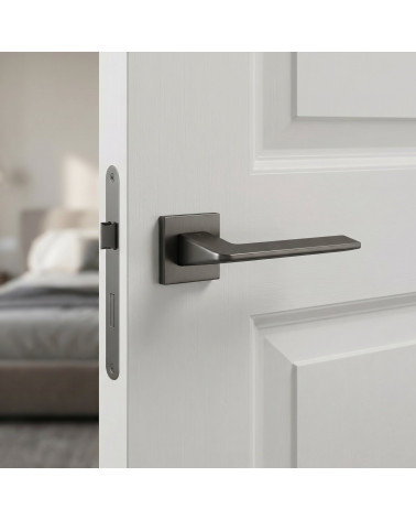 Anthracite Door Handle on Square Rose - VAVA Model