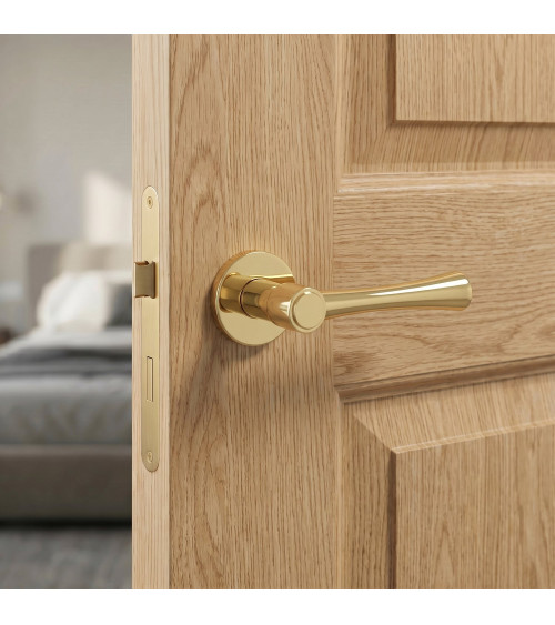 Madlen polished gold door handle design handle