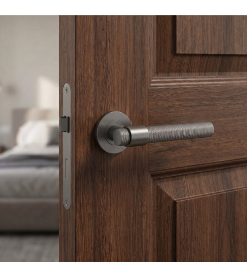 Zamak door handle OVAL 1743 design handle