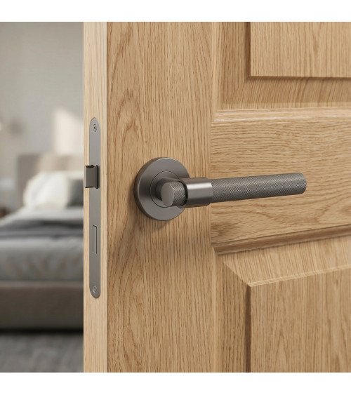 Zamak door handle OVAL 1743 design handle