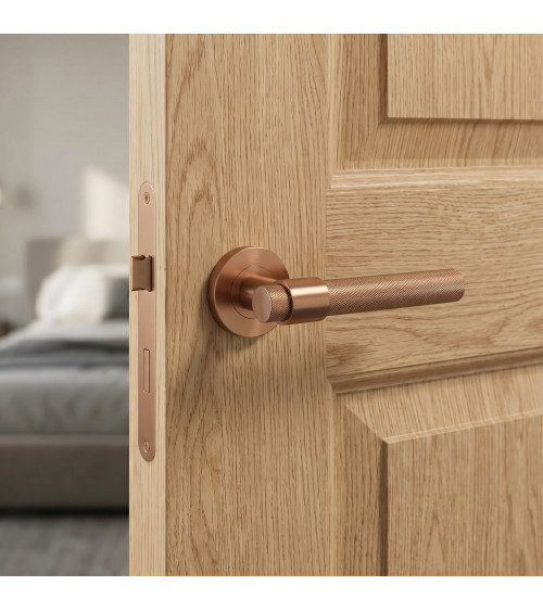 Copper door handle OVAL 1743 design handle