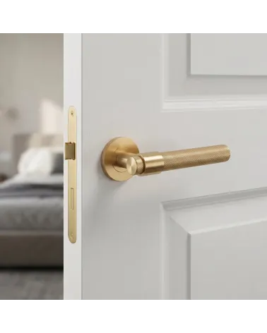 Matt gold door handles OVAL 1743