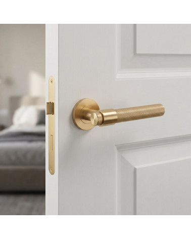 Matt gold door handles OVAL 1743