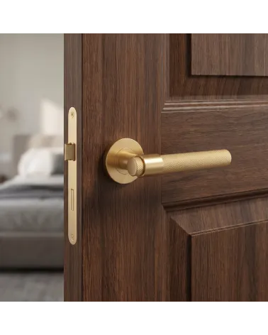 Matt gold door handles OVAL 1743