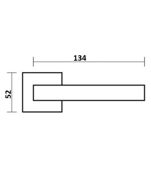 White Square Line Stinger Door Handle