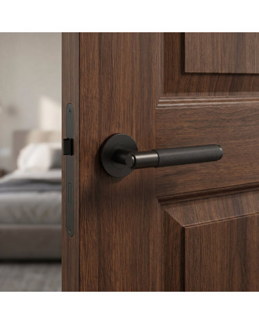 Matt Black Door Handles Sterk OVAL 1743