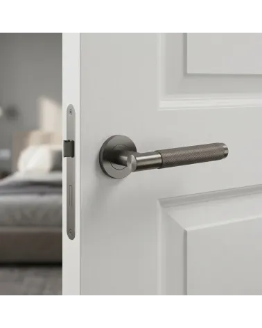 Refined and Elegant Graphite Door Handle – Oval 1741 Model
