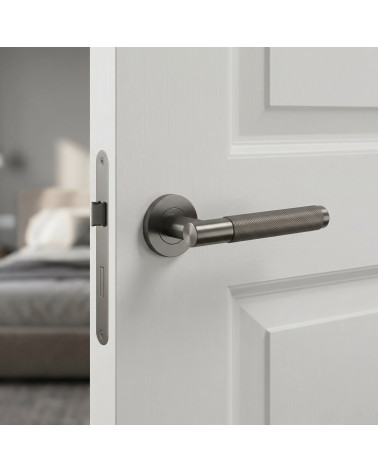 Refined and Elegant Graphite Door Handle - Oval Model 1741
