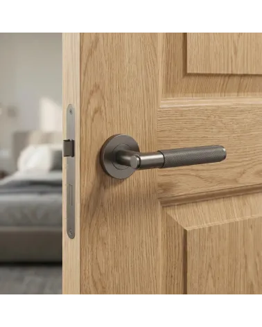 Refined and Elegant Graphite Door Handle – Oval 1741 Model