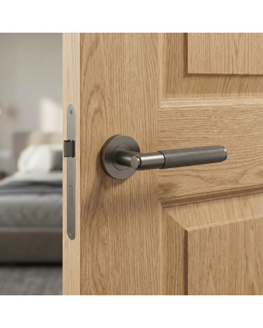 Refined and Elegant Graphite Door Handle - Oval Model 1741