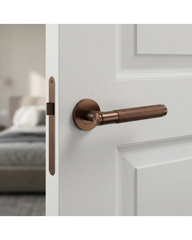 Copper Door Handle for a Warm Décor - OVAL 1741 Model