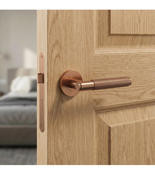 Copper door handle OVAL 1741 design handle