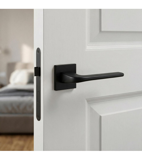 Black Solo door handle - designer handle