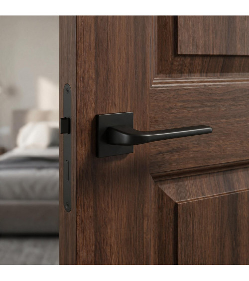 Black Solo door handle - designer handle