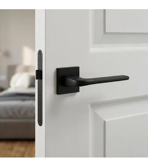 Classic square door handle in Zamak Solo - design handle