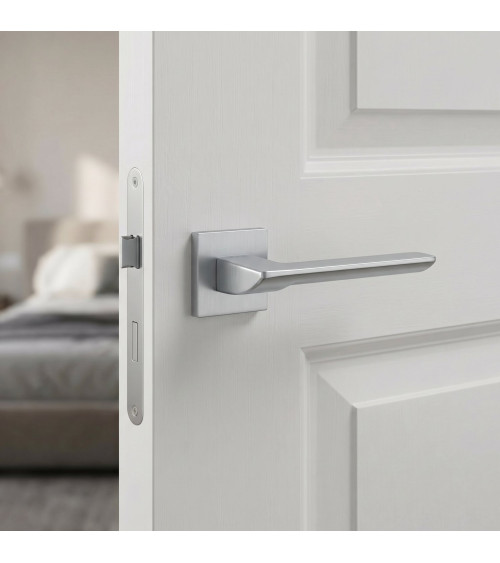 Satin chrome BIRA design door handle