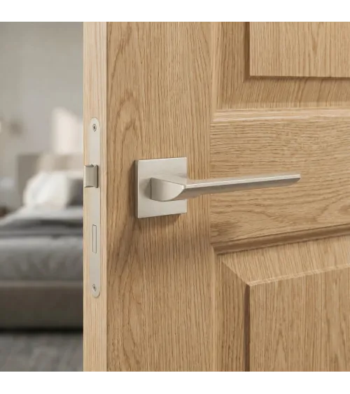 Satin nickel BIRA design door handle