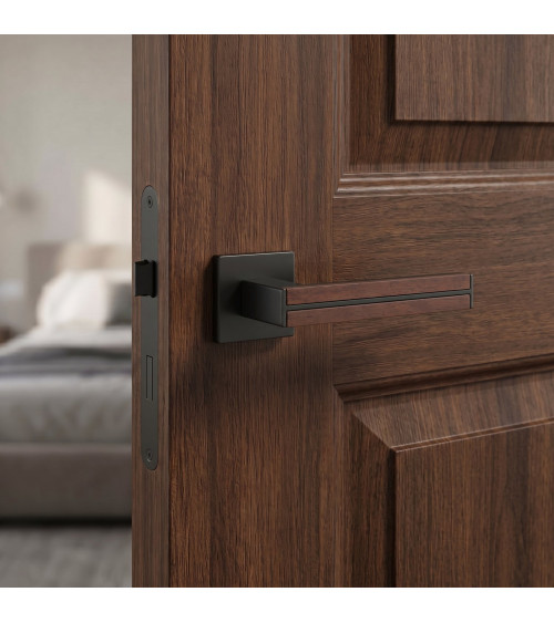 IMPERATA sandalwood and black door handle design handle