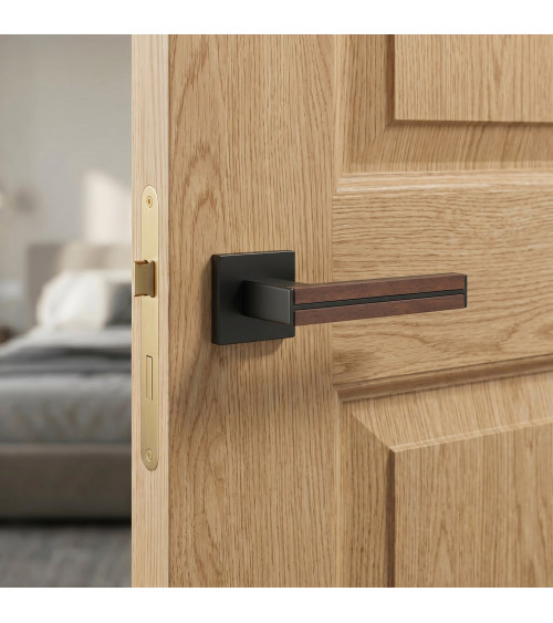 IMPERATA sandalwood and black door handle design handle