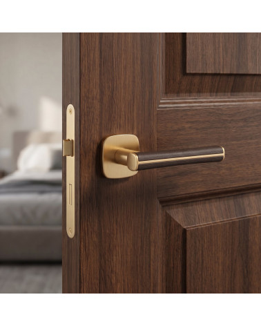 DAVIDIA zamak and leather door handles