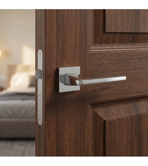 Polished chrome ERBA door handle designer handle