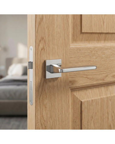 Polished Chrome Door Handle for a Mirror Finish - ERBA Model