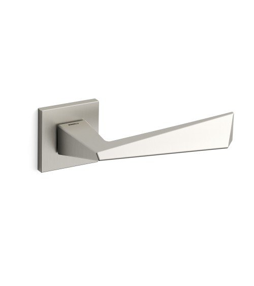 Satin nickel Mandelli Piramid door handle design handle