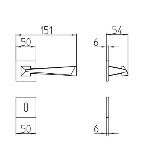 Mandelli Piramid door handle design handle colour 2