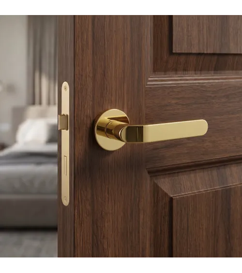 Brass door handle Mandelli Callas design handle colour 3