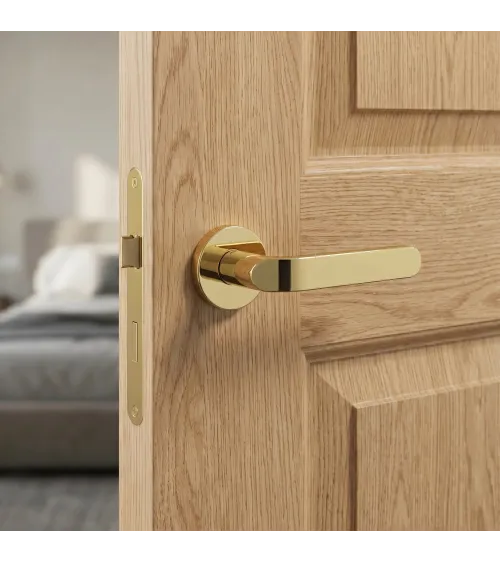Brass door handle Mandelli Callas design handle colour 3