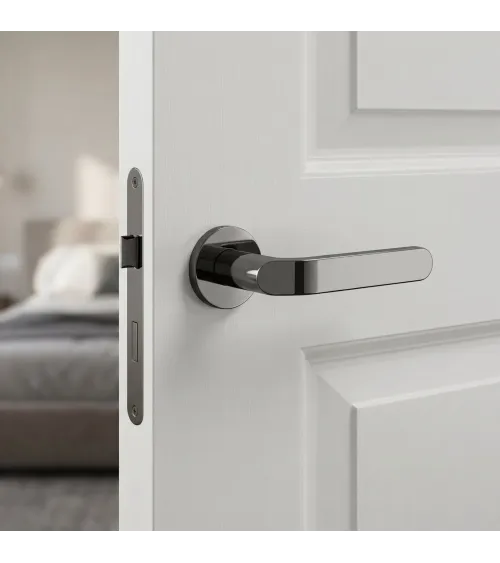 Black nickel door handle Mandelli Callas designer handle