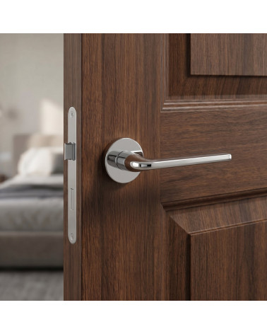 Polished Chrome Door Handle, Lustrous and Luxurious - OLEANDRO Model