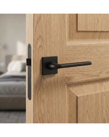 Scandi Slim Square Black Door Handles