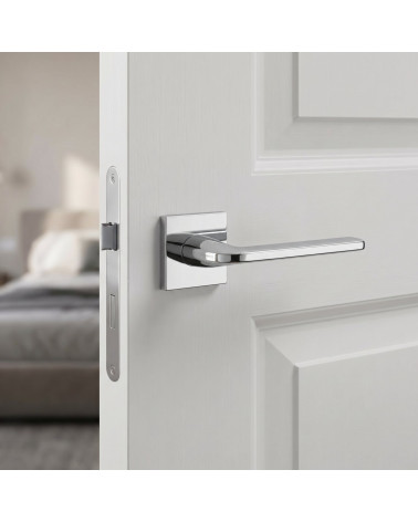 Polished Chrome Scandi Square Slim Door Handles