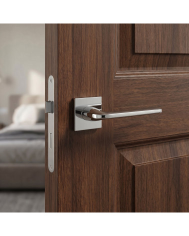 Polished Chrome Scandi Square Slim Door Handles