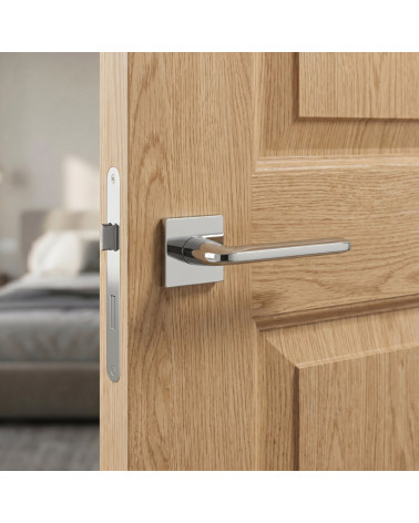 Polished Chrome Scandi Square Slim Door Handles