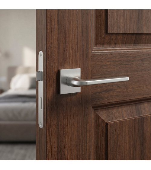 Satin chrome Scandi slim door handle design handle