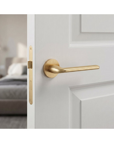 Scandi round slim matt gold door handles