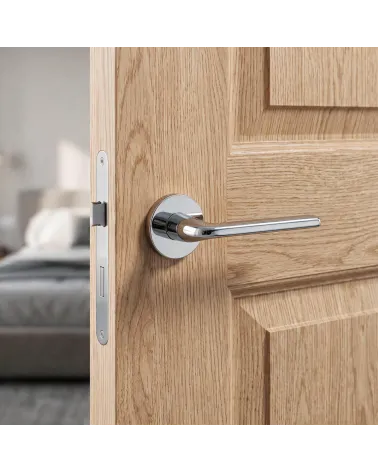 Scandi round slim zamak door handles