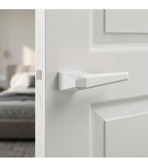 Prisme white door handle designer handle