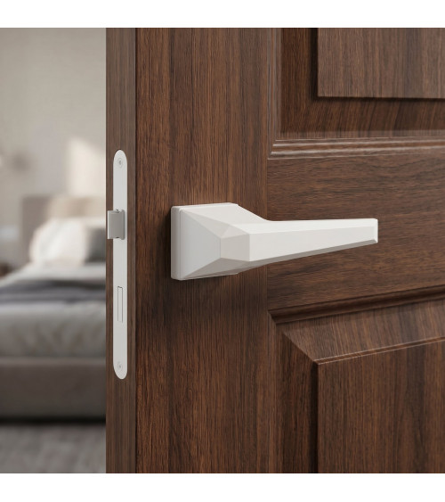 Prisme white door handle designer handle
