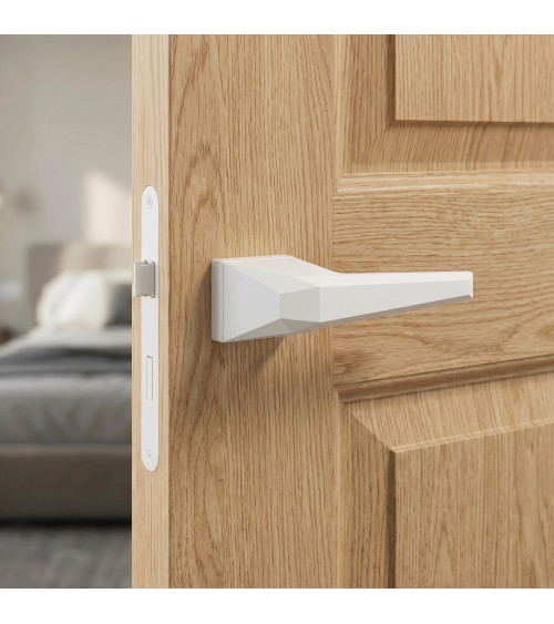 Prisme white door handle designer handle
