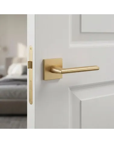 PRIMULA square matt gold door handles