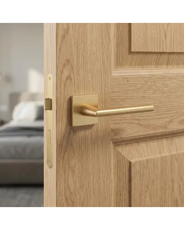 PRIMULA square matt gold door handles