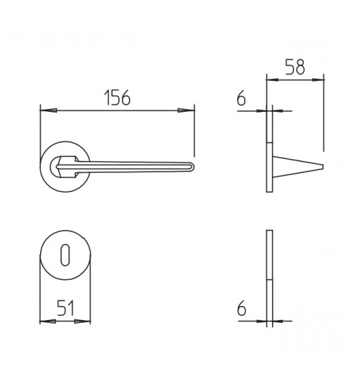 Mandelli Aries door handle designer handle colour 3